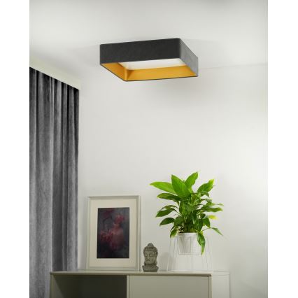 Brilagi - Plafonnier VELVET SQUARE LED/24W/230V gris