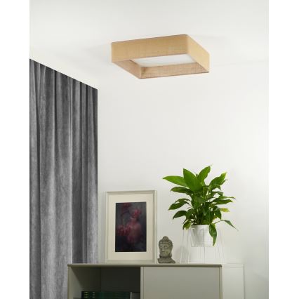 Brilagi - Plafonnier VELVET SQUARE LED/24W/230V marron