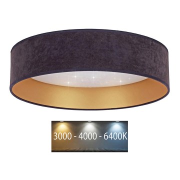 Brilagi - Plafonnier VELVET STAR LED/24W/230V d. 40 cm 3000K/4000K/6400K gris/doré