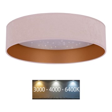 Brilagi - Plafonnier VELVET STAR LED/24W/230V d. 40 cm 3000K/4000K/6400K rose/doré