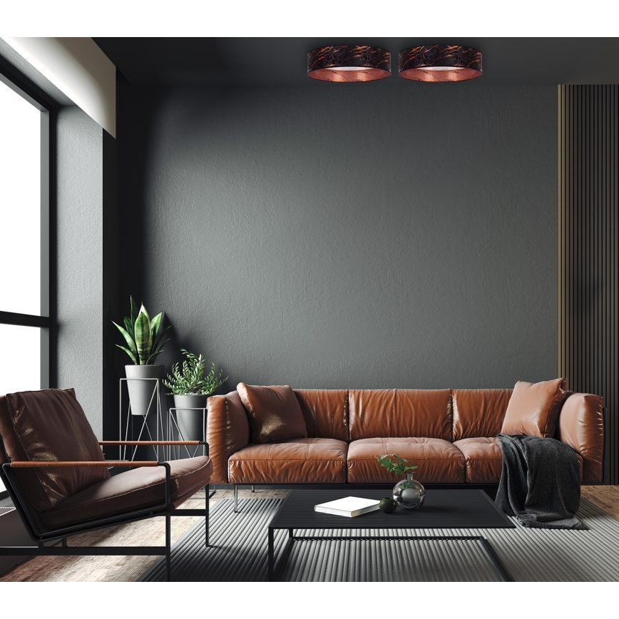 Brilagi - Plafonnier VELVET STAR LED/24W/230V d. 40 cm 3000K/4000K/6400K noir/cuivre