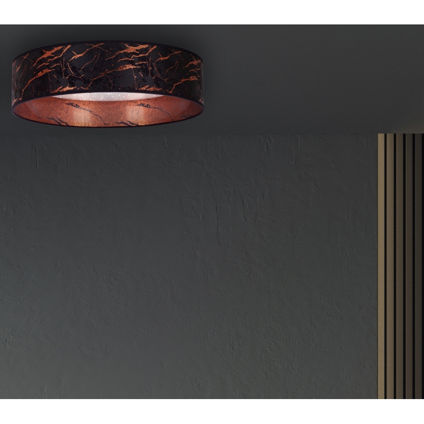 Brilagi - Plafonnier VELVET STAR LED/24W/230V d. 40 cm 3000K/4000K/6400K noir/cuivre