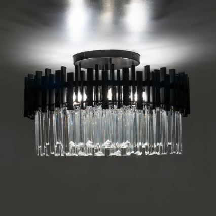 BRILAGI - Plafonnier VERVE 6xE14/40W/230V Ø 60 cm noir