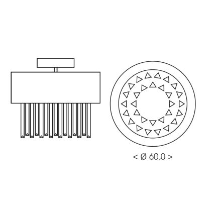 Brilagi - Plafonnier VERVE 6xE14/40W/230V Ø 60 cm noir