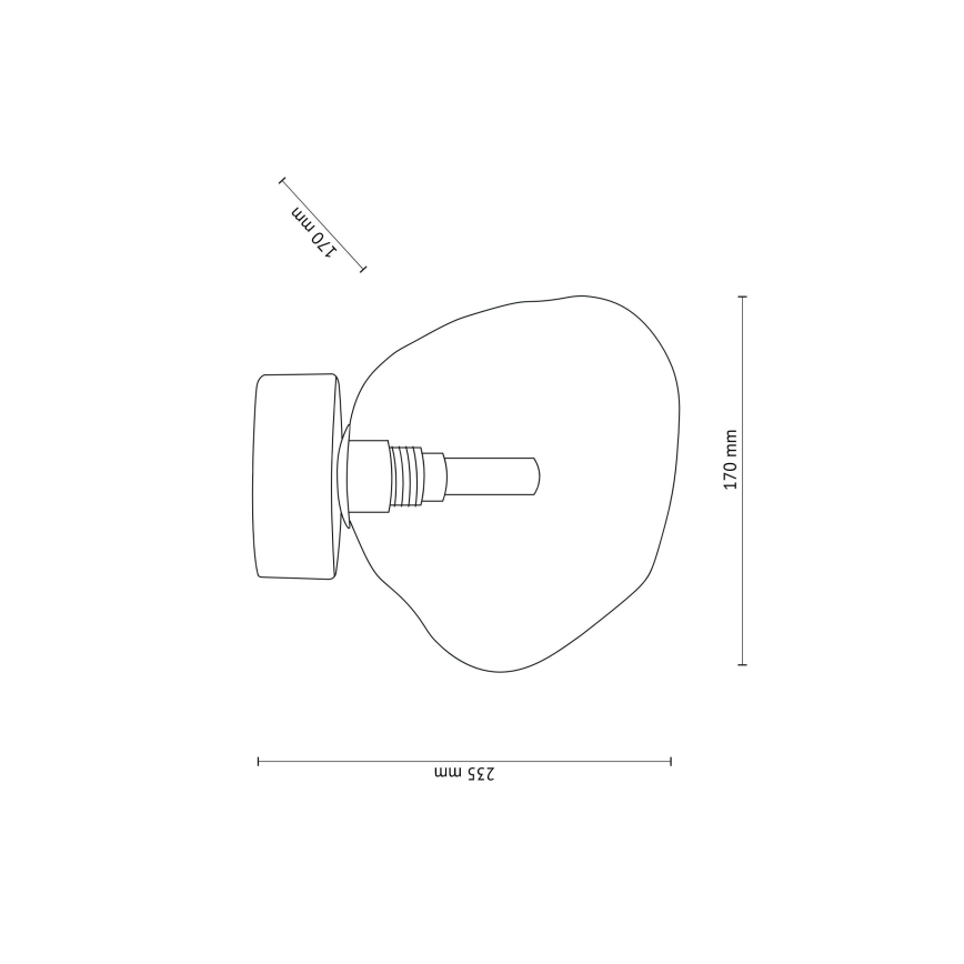 Brilagi - Plafonnier VULCANO 1xG9/8W/230V marron/beige fumé