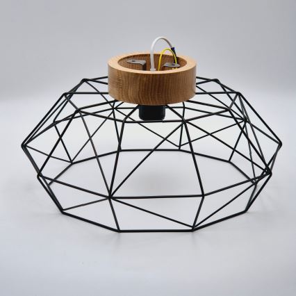 Brilagi - Plafonnier WOODY BASKET 1xE27/60W/230V chêne noyer