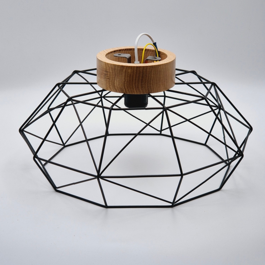 Brilagi - Plafonnier WOODY BASKET 1xE27/60W/230V chêne noyer