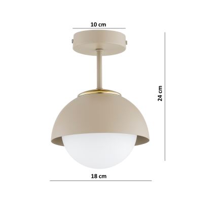 Brilagi - Plafonnière COSMO 1xE27/60W/230V beige/goud