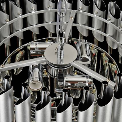 Brilagi - Plafonnière ECLIPSE 5xE14/10W/230V Ø 38 cm zilver