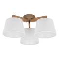 Brilagi - Plafonnière LATTE SABIA 3xE27/60W/230V grenen/wit