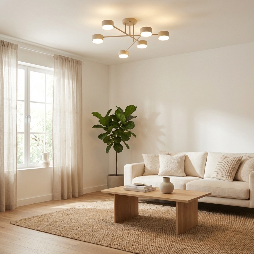Brilagi - Plafonnière MONO 6x GX53/12W/230V beige