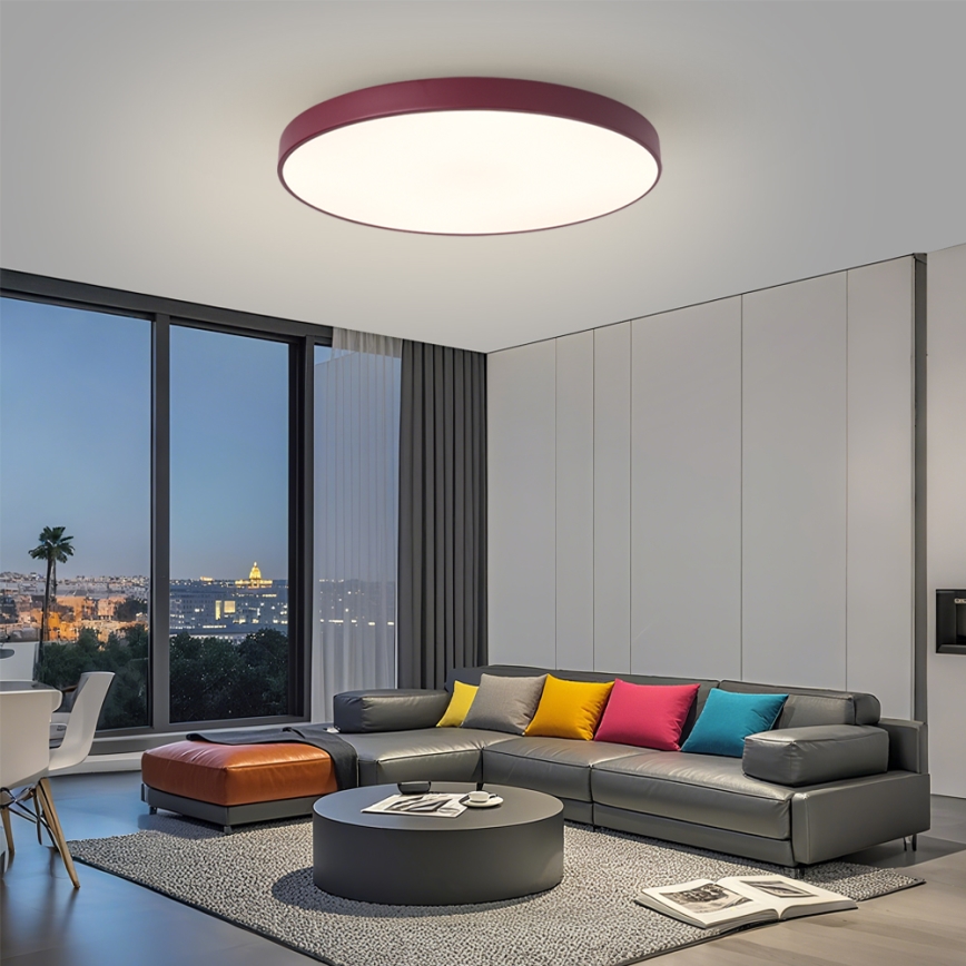 Brilagi - LED plafondlamp POOL LED/100W/230V 3000/4000/6000K Ø 80 cm bordeaux