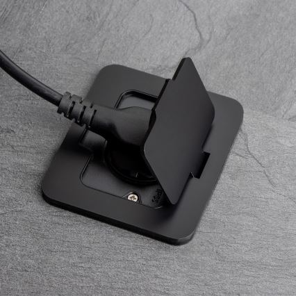 Brilagi - Prise de sol encastrée d'extérieur IP55, noire, rectangulaire