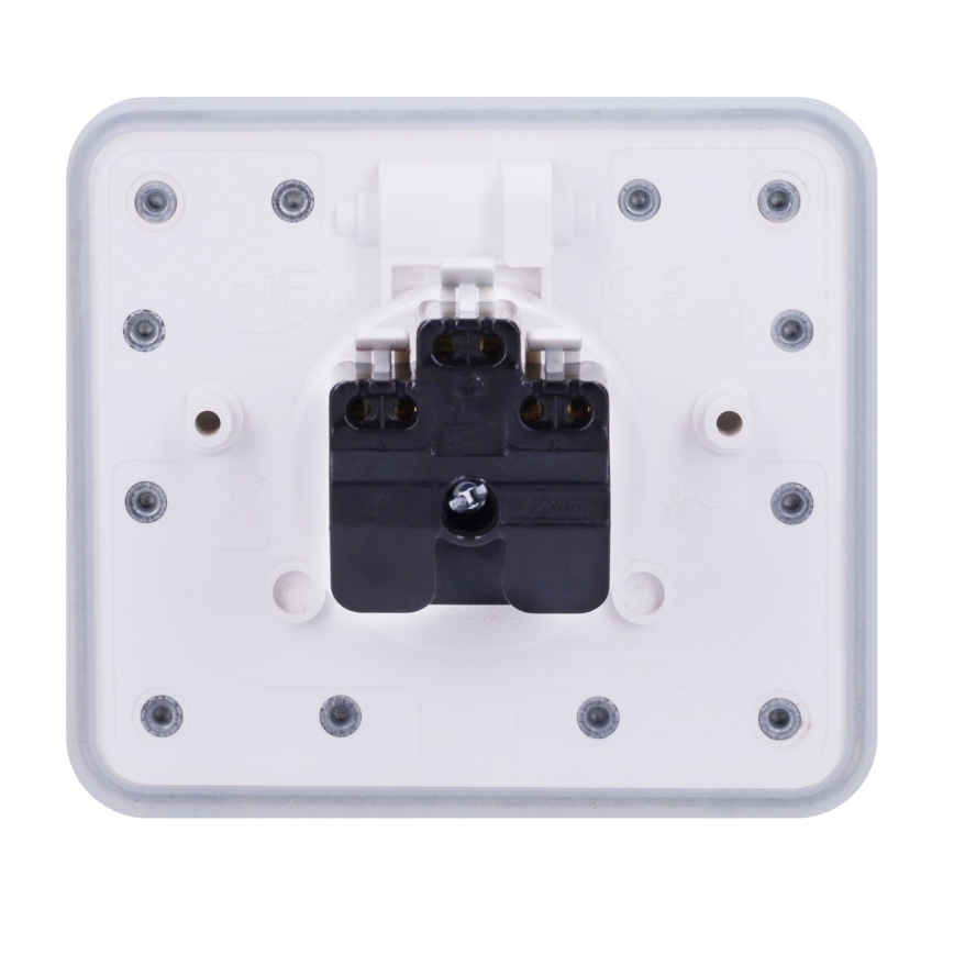 Brilagi - Prise de sol encastrée pour l'extérieur IP55, blanche, rectangulaire