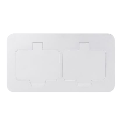 Brilagi - Prise double encastrable INBOX IP55 pour cuisine blanche rectangulaire