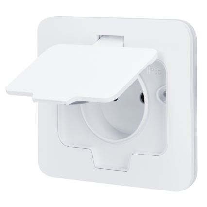 BRILAGI - Prise encastrable de cuisine INBOX IP55, blanche et rectangulaire