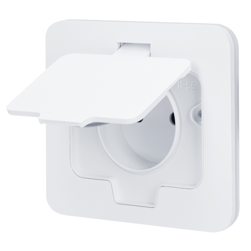 BRILAGI - Prise encastrable de cuisine INBOX IP55, blanche et rectangulaire