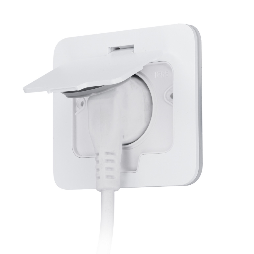 BRILAGI - Prise encastrable de cuisine INBOX IP55, blanche et rectangulaire