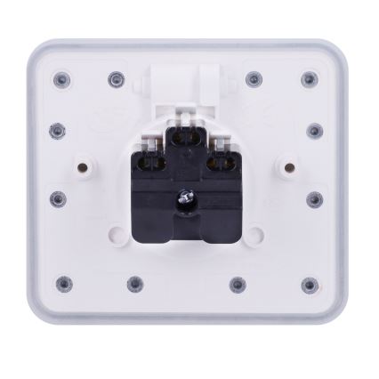 BRILAGI - Prise encastrable de cuisine INBOX IP55, blanche et rectangulaire