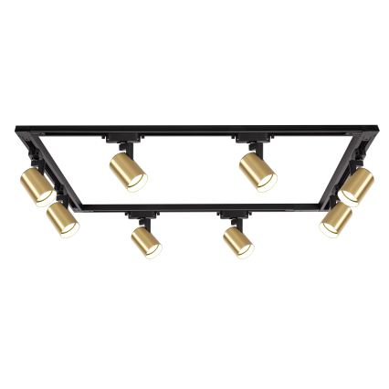 Brilagi - Railspot in HUSKY-railsysteem 8xGU10/10W/230V zwart/goud