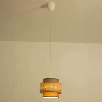 Brilagi - RESNA hanglamp aan snoer 1xE27/60W/230V Ø 20 cm bruin/beige