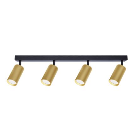 Brilagi - LED RGBW dimbare spot SELE GOLDEN 4xGU10/6W/230V 3000K zwart/goud + afstandsbediening