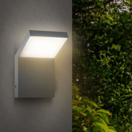 Brilagi - RIANO LED/8W/230V buitenwandlamp zilverkleurig IP65