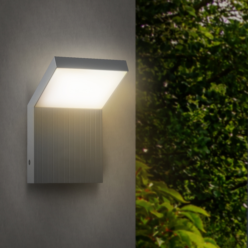 Brilagi - RIANO LED/8W/230V buitenwandlamp zilverkleurig IP65