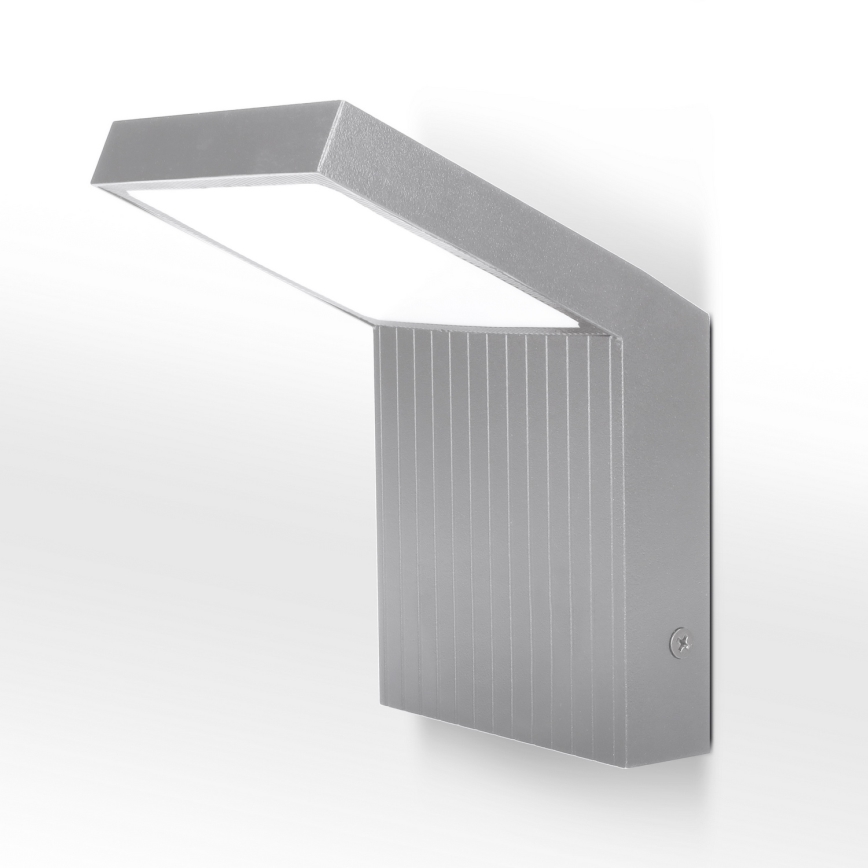 Brilagi - RIANO LED/8W/230V buitenwandlamp zilverkleurig IP65