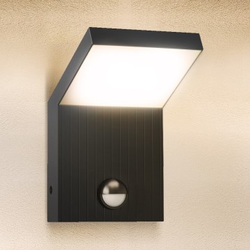 Brilagi - RIANO LED buitenwandlamp met sensor, 8W, 230V, antraciet, IP65