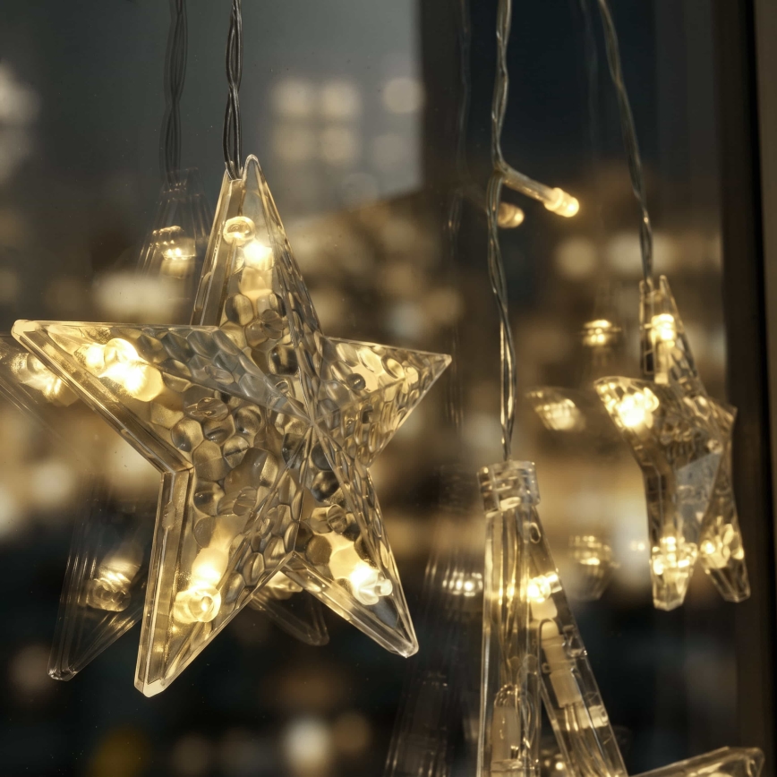 BRILAGI - Rideau de Noël LED 77xLED/3xAA/USB 1,8m blanc chaud
