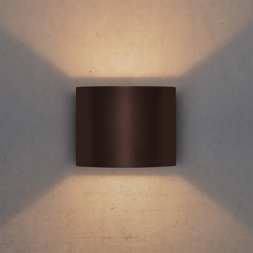 Brilagi - RONDO LED buitenwandlamp/6W/230V bruin IP54