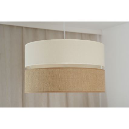 Brilagi - Hanglamp aan kabel ROYAL JUTE 1xE27/15W/230V Ø 40 cm beige/crème