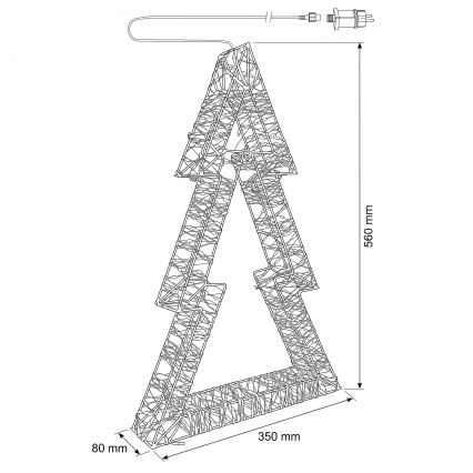 BRILAGI - Sapin de Noël décoratif d'extérieur LED/3,3W/230V IP44