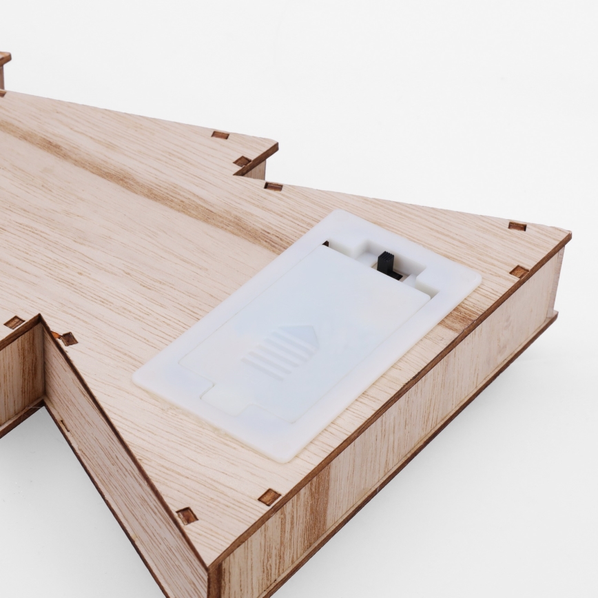 Brilagi - Sapin décoratif de Noël à LED, fonctionnant avec 2 piles AA