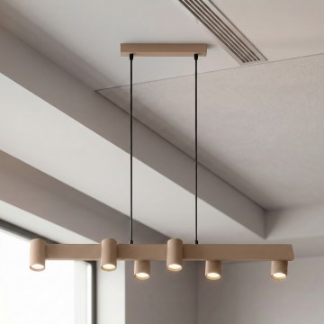 Brilagi - SELE hanglamp aan kabel 6xGU10/30W/230V beige