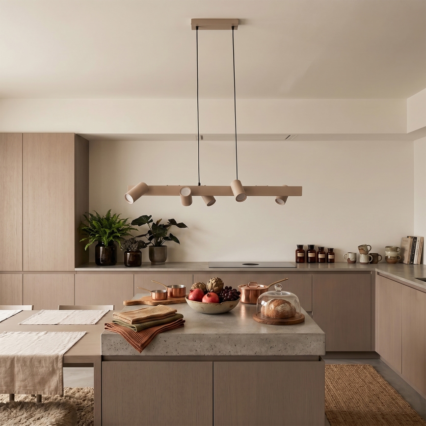 Brilagi - SELE hanglamp aan kabel 6xGU10/30W/230V beige