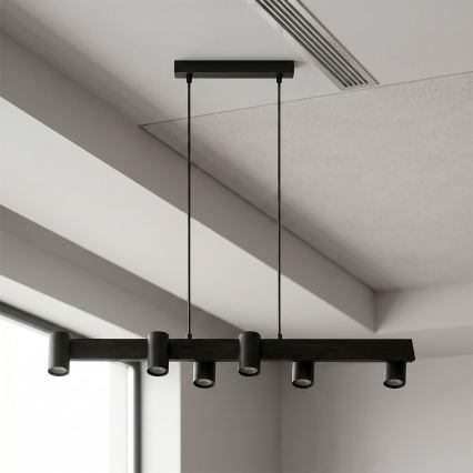 Brilagi - SELE hanglamp aan kabel 6xGU10/30W/230V zwart