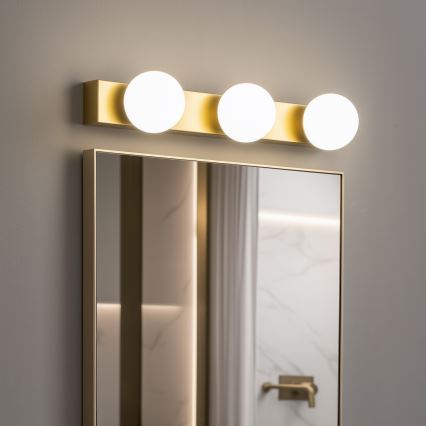 BRILAGI - SET 2x LED wandlamp voor de badkamer HOLLYWOOD 3xLED/3W/230V 39 cm IP44 goudkleurig