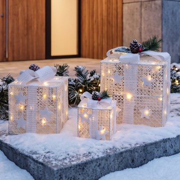 BRILAGI - Set van 3 LED buiten kerstdecoraties LED/230V IP44 cadeaus
