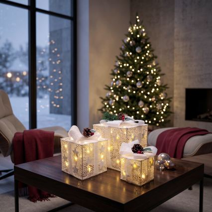 BRILAGI - Set van 3 LED buiten kerstdecoraties LED/230V IP44 cadeaus