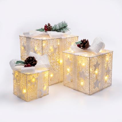 BRILAGI - Set van 3 LED buiten kerstdecoraties LED/230V IP44 cadeaus