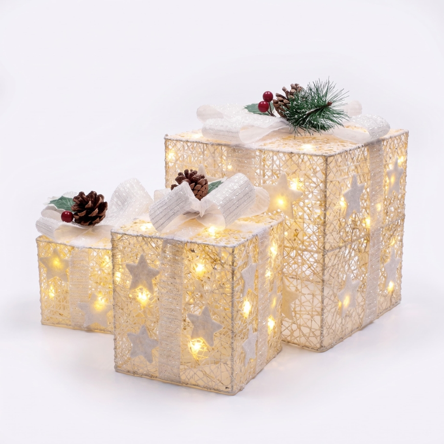 BRILAGI - Set van 3 LED buiten kerstdecoraties LED/230V IP44 cadeaus