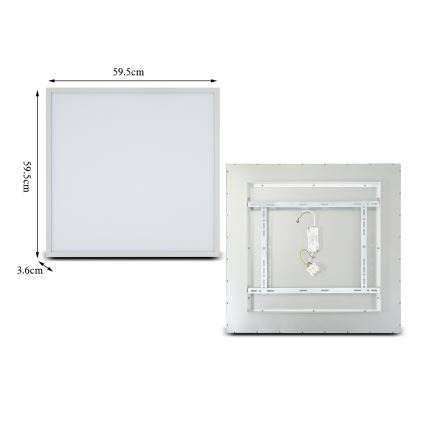 Brilagi - Dimbare LED plafondlamp SLIMFRAME LED/58W/230V 60x60 cm 3000-6000K wit + afstandsbediening