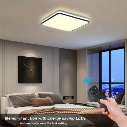 Brilagi - LED dimbare plafondlamp SMART LED/24W/230V 43x43 cm 3000-6000K Wi-Fi Tuya Beacon + afstandsbediening