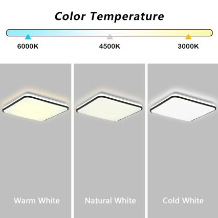 Brilagi - LED dimbare plafondlamp SMART LED/24W/230V 43x43 cm 3000-6000K Wi-Fi Tuya Beacon + afstandsbediening