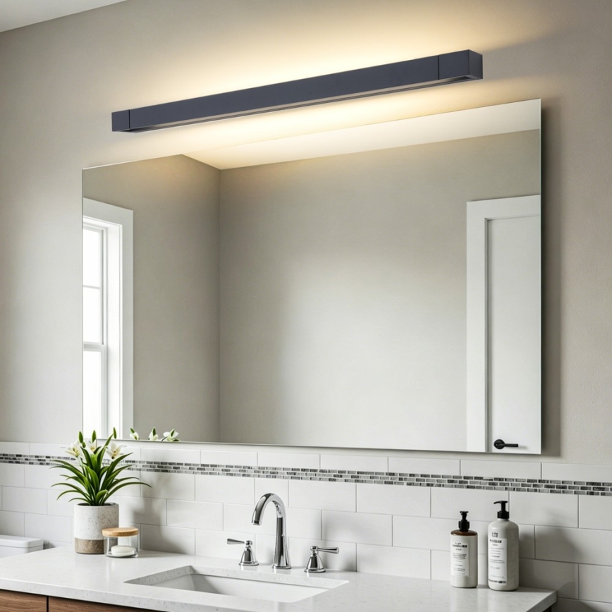 BRILAGI - LED-badkamerverlichting voor spiegel AQUA LINE LED/20W/230V 80 cm IP44 zwart CRI 90
