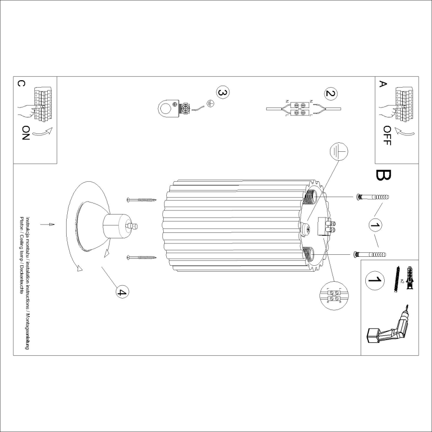 Brilagi - Spot CRESTO 1xGU10/10W/230V 10 cm rouge