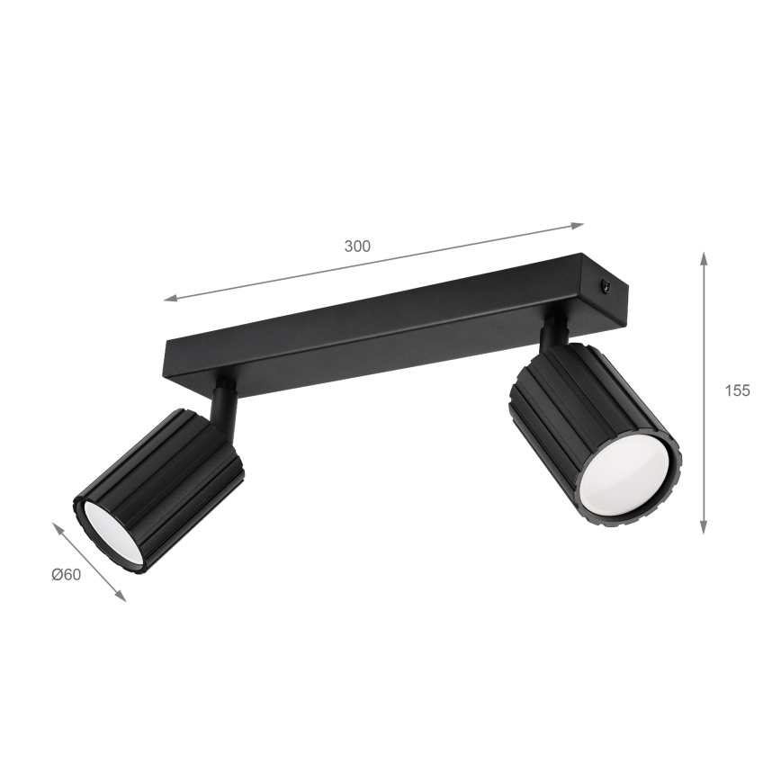 Brilagi - Spot CRISPINA 2xGU10/10W/230V noir