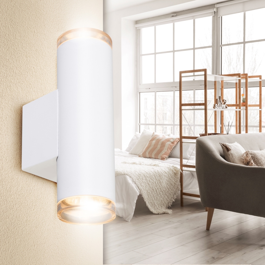 Brilagi - Applique murale pour salle de bains SELE AQUA 2xGU10/30W/230V IP44 blanche